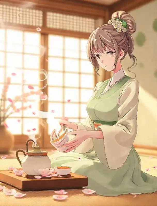 花开茶事 海报，动漫，2024年日本